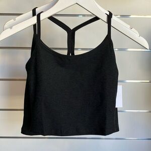 NWT Beyond Yoga Spacedye Crop Tank in Heather Dark Night
